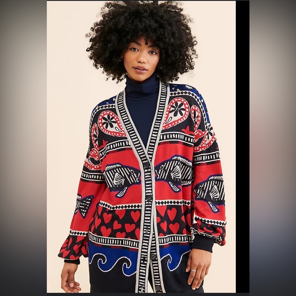 FARM Rio x Anthropologie Mixed Knit Cardigan - XS